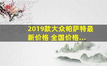 2019款大众帕萨特最新价格 全国价格...